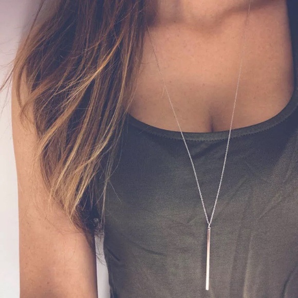 Blondie Joy Boutique Jewelry - ‼️3/$30 Sexy Boho Silver Long Bar Necklace